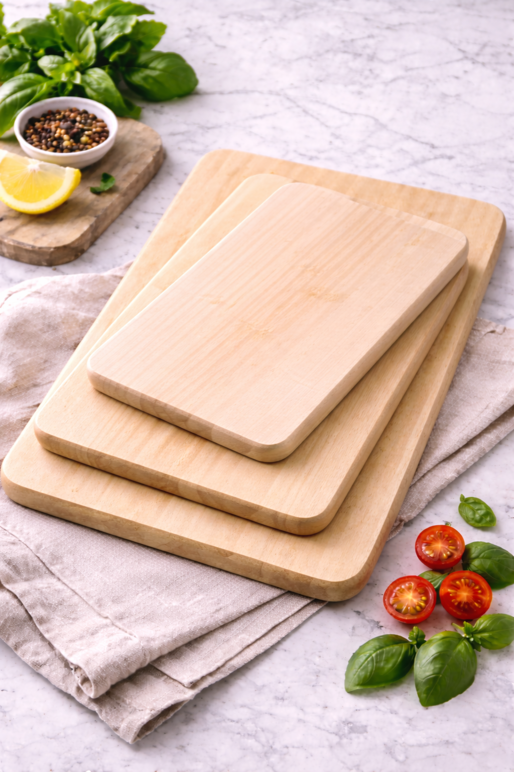 3-Piece Birch Wood Cutting Board Set