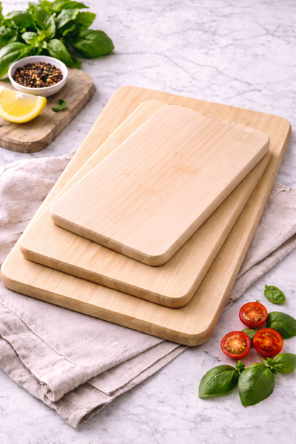 3-Piece Birch Wood Cutting Board Set