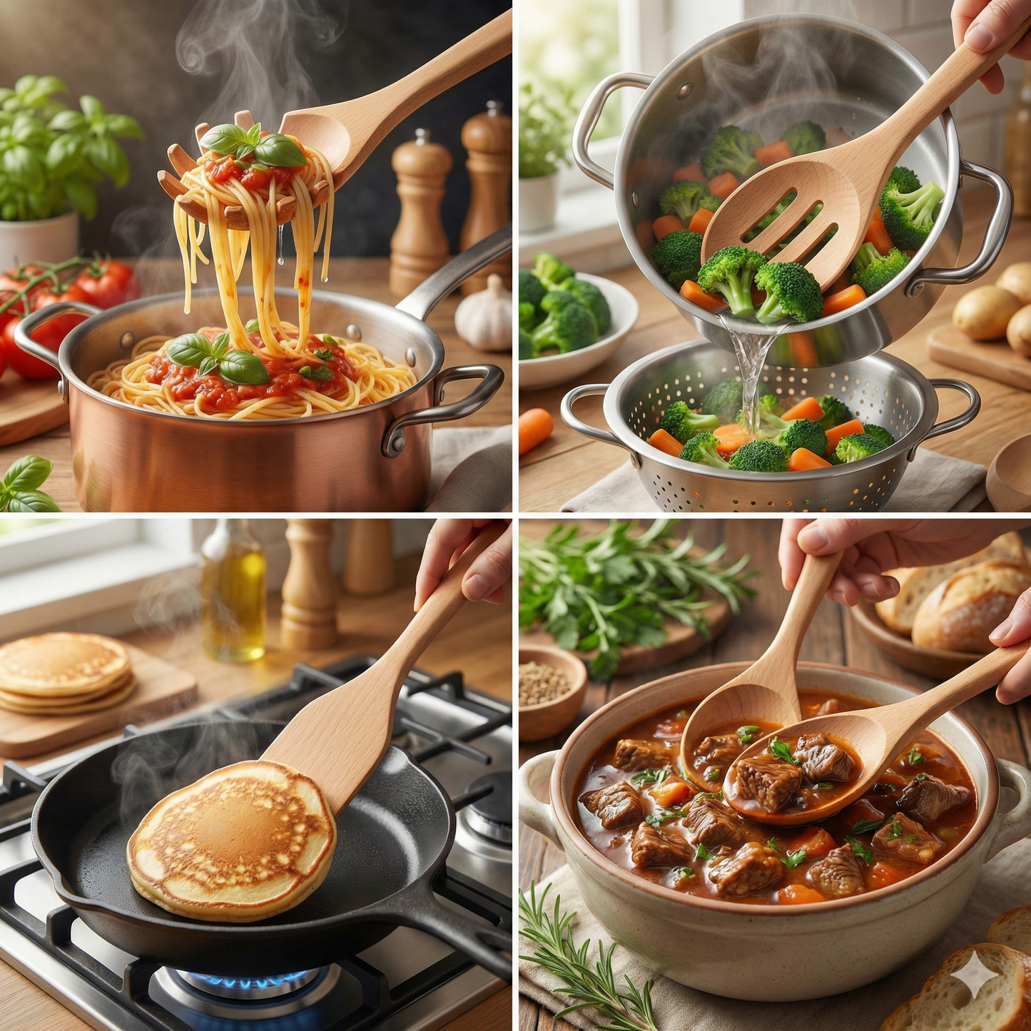 5-Piece Wooden Cooking Utensil Set