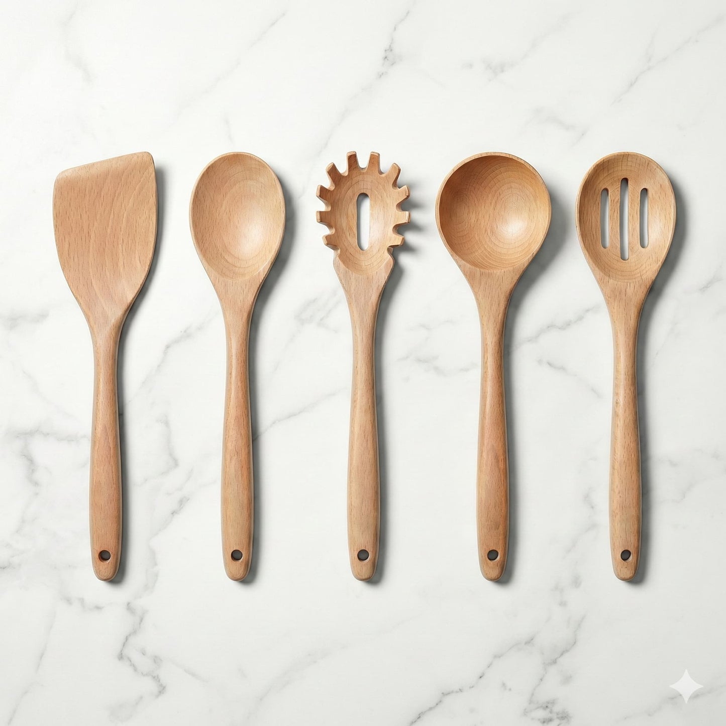 5-Piece Wooden Cooking Utensil Set