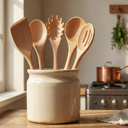 5-Piece Wooden Cooking Utensil Set